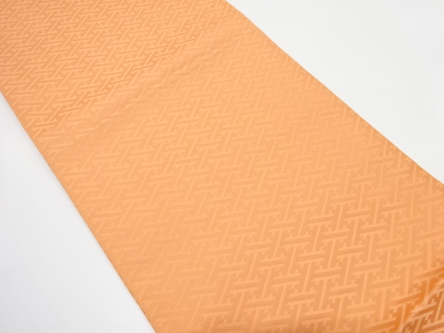 紗綾型模様織り出し　全通袋帯